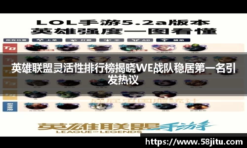 英雄联盟灵活性排行榜揭晓WE战队稳居第一名引发热议